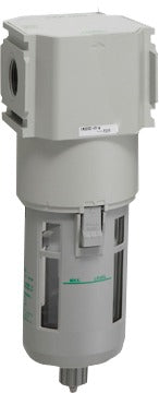 F6000-20N-W-F1YQ — Air Filter, NPT3/4, 0.3um, Auto-Drain NC, Polycarbonate Bowl, psi Display