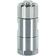 Pilz M12 con., straight, female, 5 pin, L, S