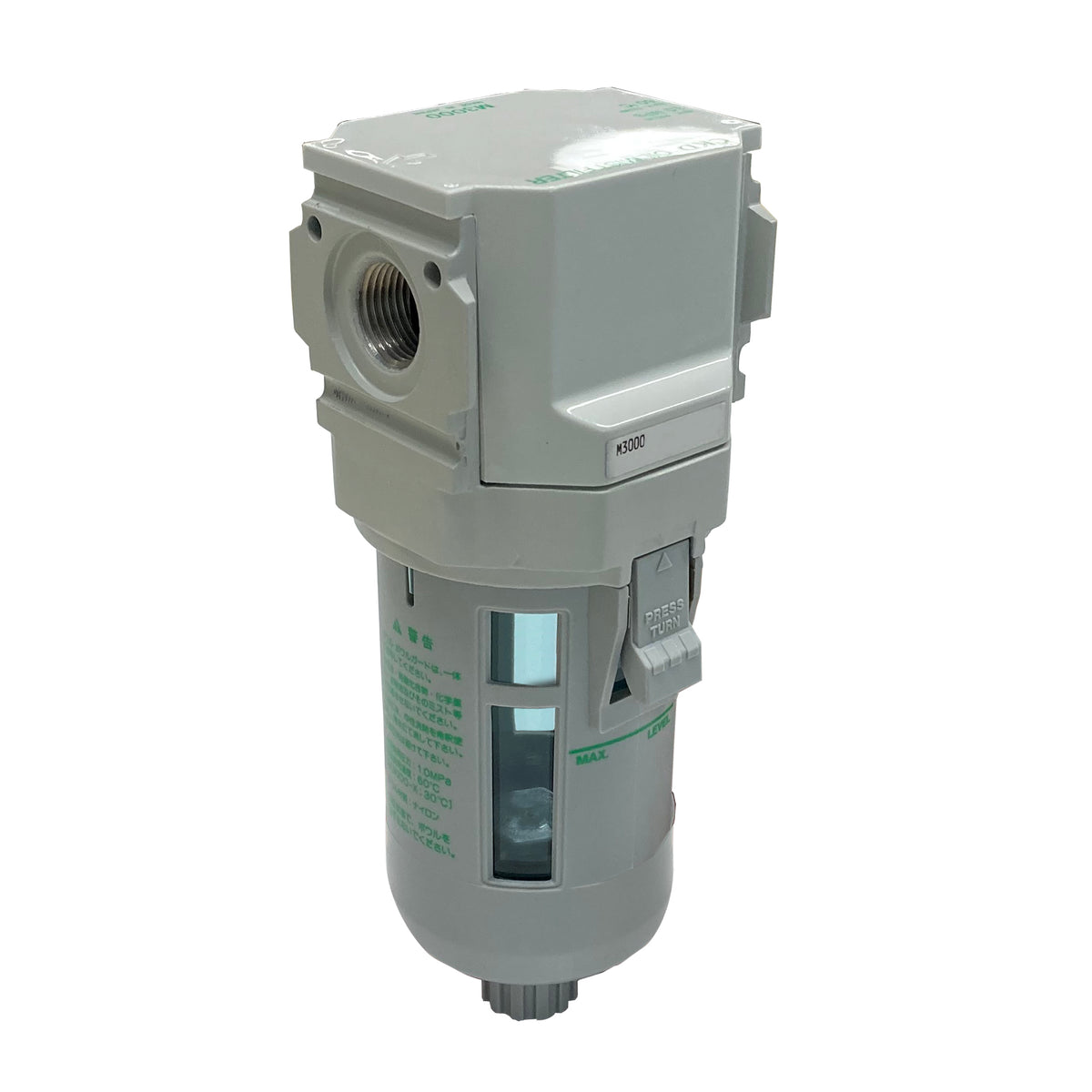 FX1004-10N-W-Z — Drain Separator, FX1004, NPT3/8, Manual Drain, Nylon Bowl