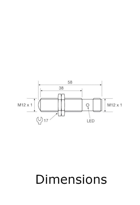 Telco Sensors LR110LTS58J Receiver-Dimensions