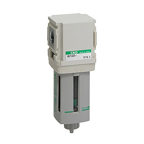 M1000-8G-W-ZXX1 — Oil Mist Filter, G1/4, X-Type Deodorizing, Manual Drain, Nylon Bowl, bar Display