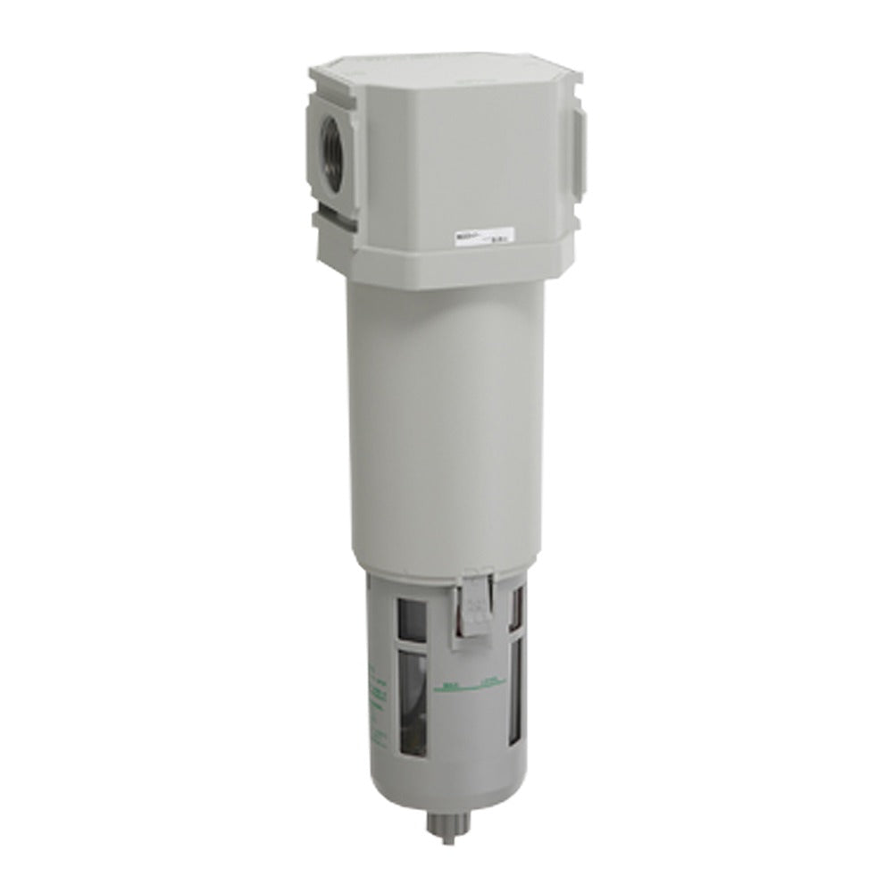 M8000-25G-W-M1XQX1 — Oil Mist Filter, G1, X-Type Deodorizing, Manual Drain, Metal Bowl w/ Drain, bar Display