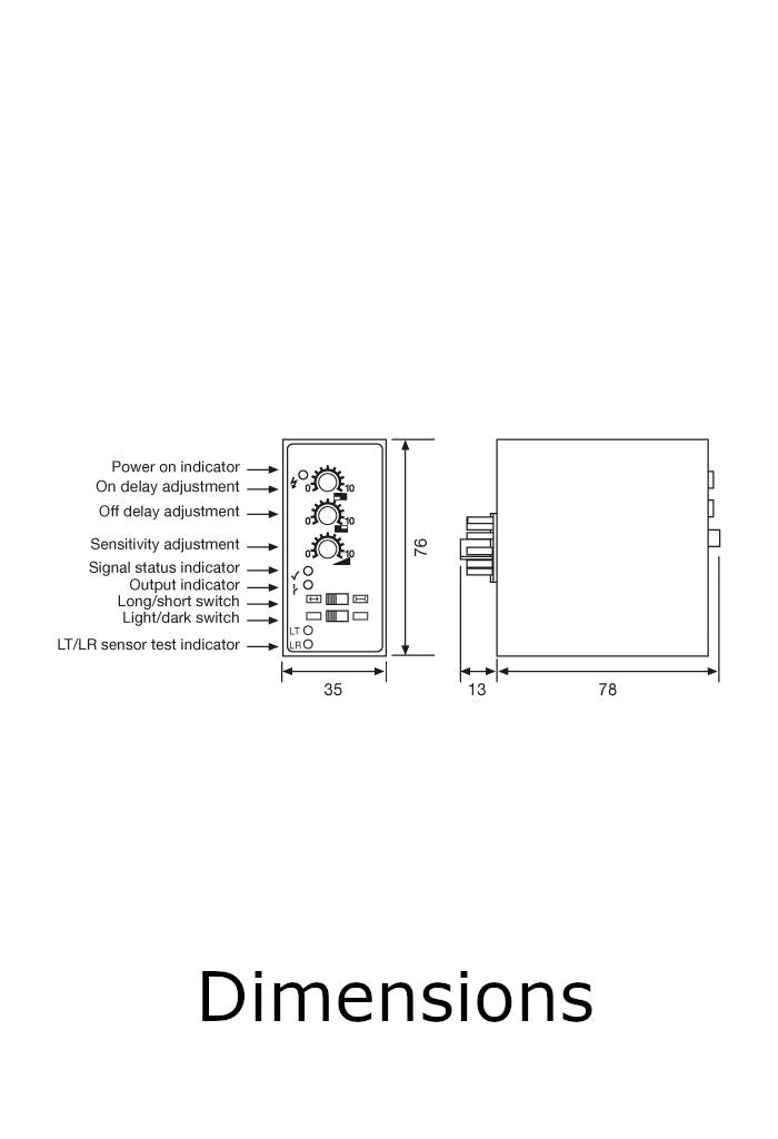 Telco Sensors PA11A303T Amplifier-Dimensions