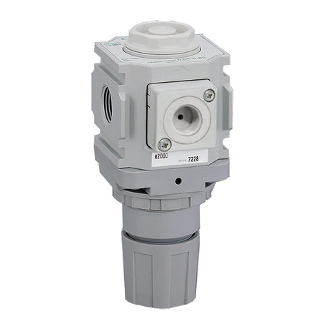 R2000-10G-W-T8X3 — Regulator, G3/8, 0.05-0.85MPa, With Relief, Gauge Ready, bar Display