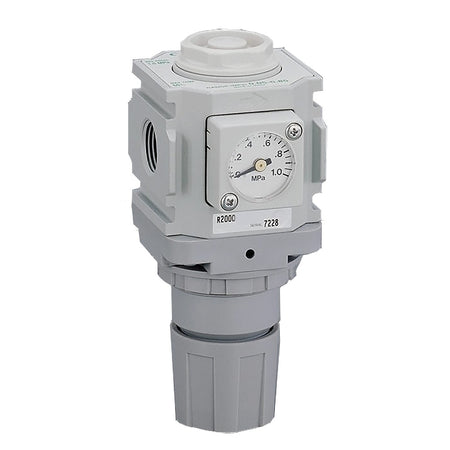 R2100-10G-W-LNX3 — Reverse Regulator, G3/8, 0.05-0.35MPa, Non-Relief, Standard Gauge, bar Display