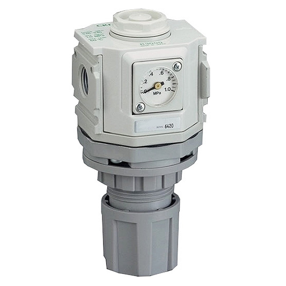 R4100-15G-W-LNX3 — Reverse Regulator, G1/2, 0.05-0.35MPa, Non-Relief, Standard Gauge, bar Display