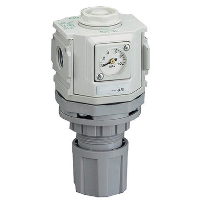 R4100-15G-W-LNX3 — Reverse Regulator, G1/2, 0.05-0.35MPa, Non-Relief, Standard Gauge, bar Display