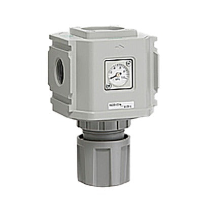 R6100-25G-W-LNX3 — Reverse Regulator, G1, 0.05-0.35MPa, Non-Relief, Standard Gauge, bar Display