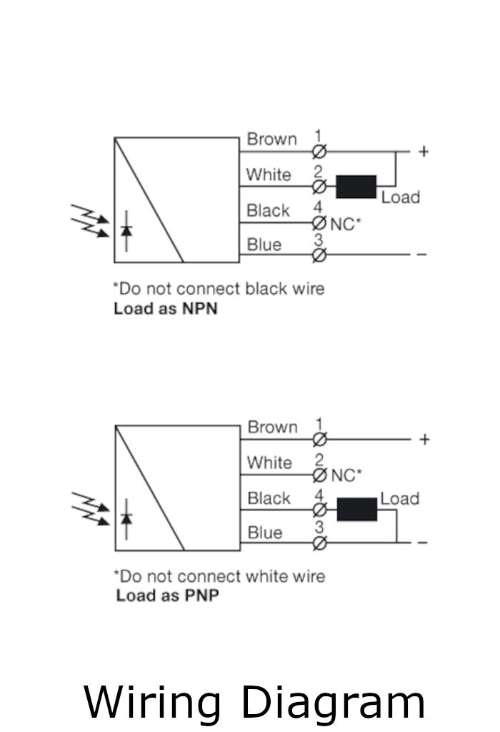 Telco Sensors SMR7620TSJ Photoelectric Sensor-Wiring Diagram