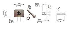 AM-32HS-M5 — Opposite Cable Side Bracket
