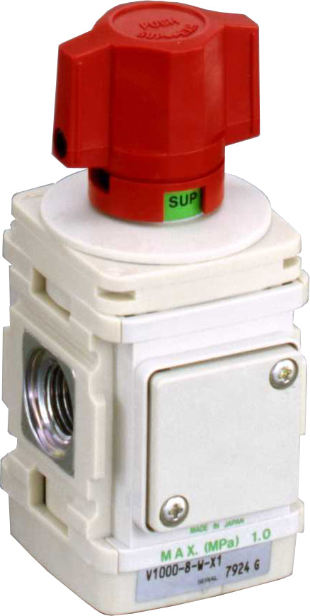 V1000-8G-W-X1-J1-S — Residual Pressure Exhaust Valve, G1/4, 1000 Series, With Silencer