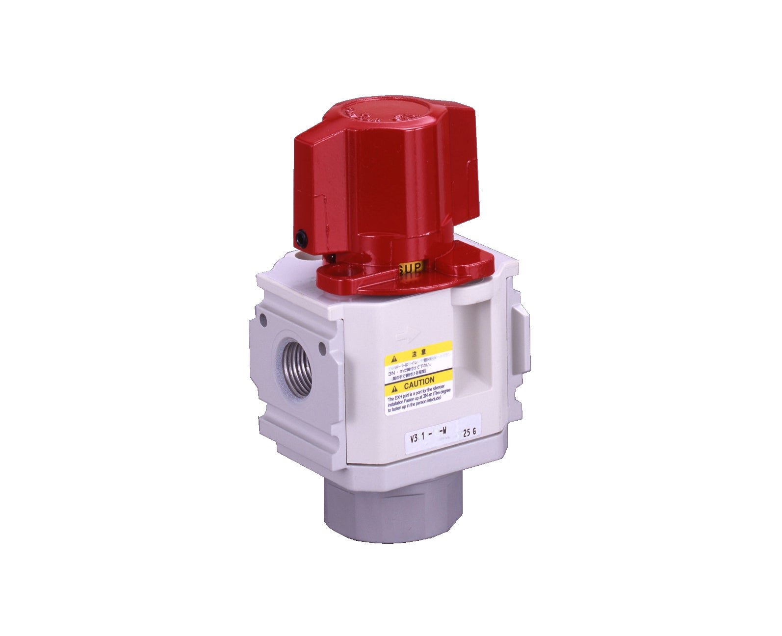 V3010-10G-W-X1-J1-S — Residual Pressure Exhaust Valve w/ Keyhole (OSHA), G3/8, 2000/3000/4000 Series, With Silencer