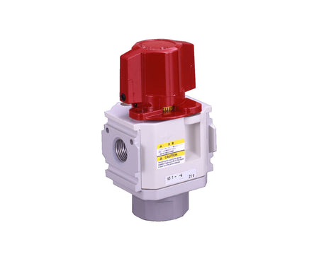V3010-10G-W-X1-J1-S — Residual Pressure Exhaust Valve w/ Keyhole (OSHA), G3/8, 2000/3000/4000 Series, With Silencer