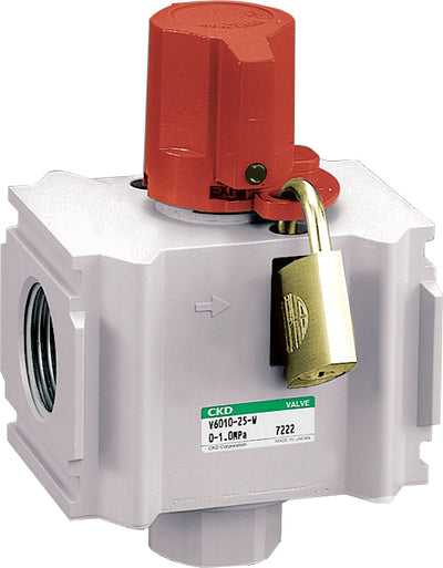 V3010-15G-W-X1-J1-S — Residual Pressure Exhaust Valve w/ Keyhole (OSHA), G1/2, 2000/3000/4000 Series, With Silencer
